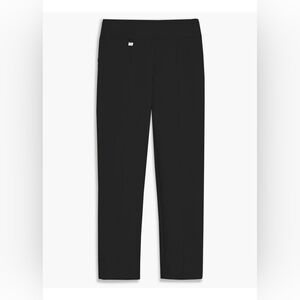 [Lois] Black Seude Pull On Straight Pants Women 13/14
